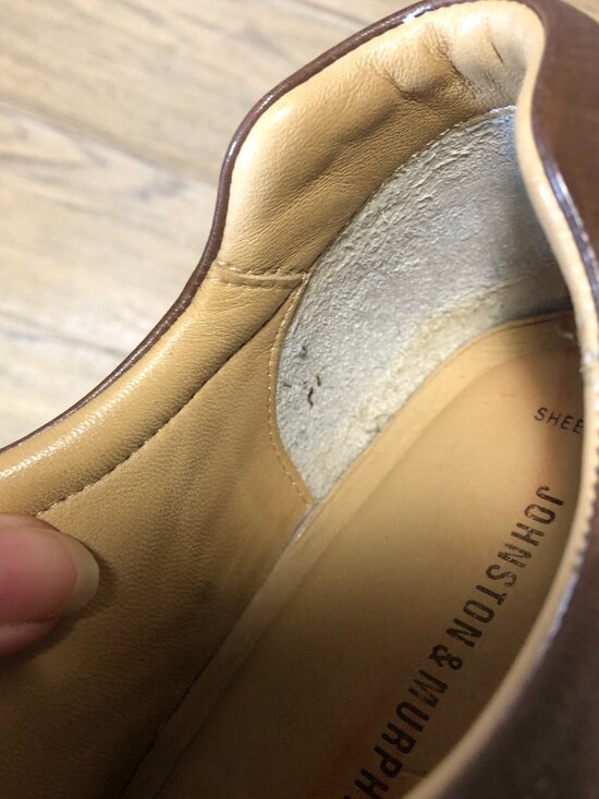 Johnston & Murphy men brown leather oxford lace up shoes, size 12 main image 8